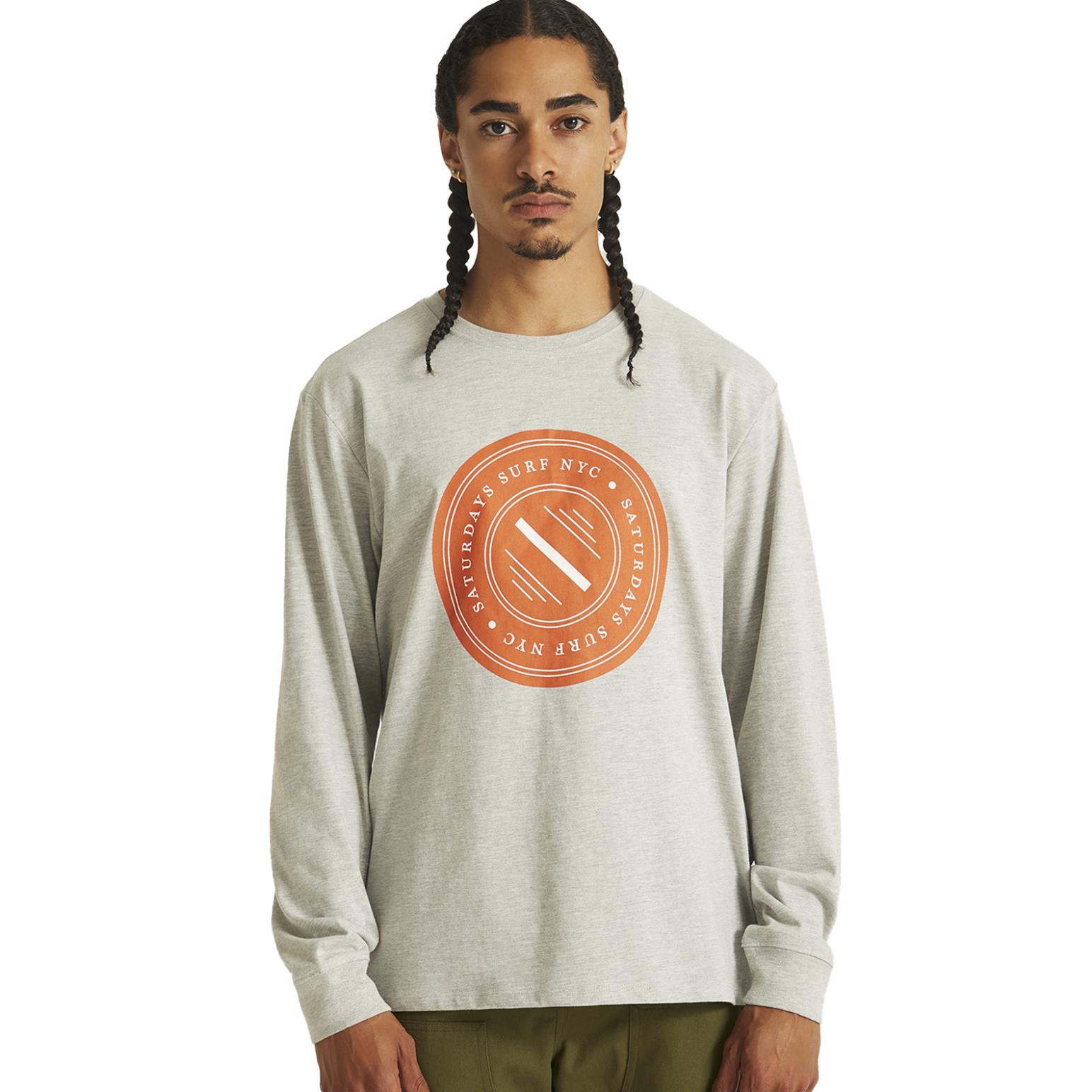 Saturdays NYC Slash Badge Standard Ls Tee